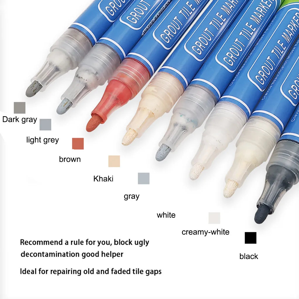 Multi Color White Waterproof Tile Marker Grout Pen Wall Seam Pen For Tiles Floor Bathroom Decontamination Seam Repair Tools 4ml Qme