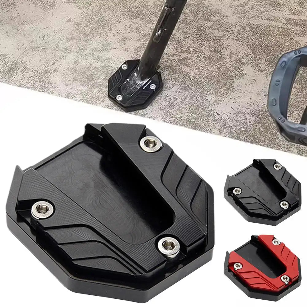 Aluminum Alloy Motorcycle Bike Kickstand Extender Foot Side Stand Extension Foot Pad Support Plate Motorbike Accessories Qme