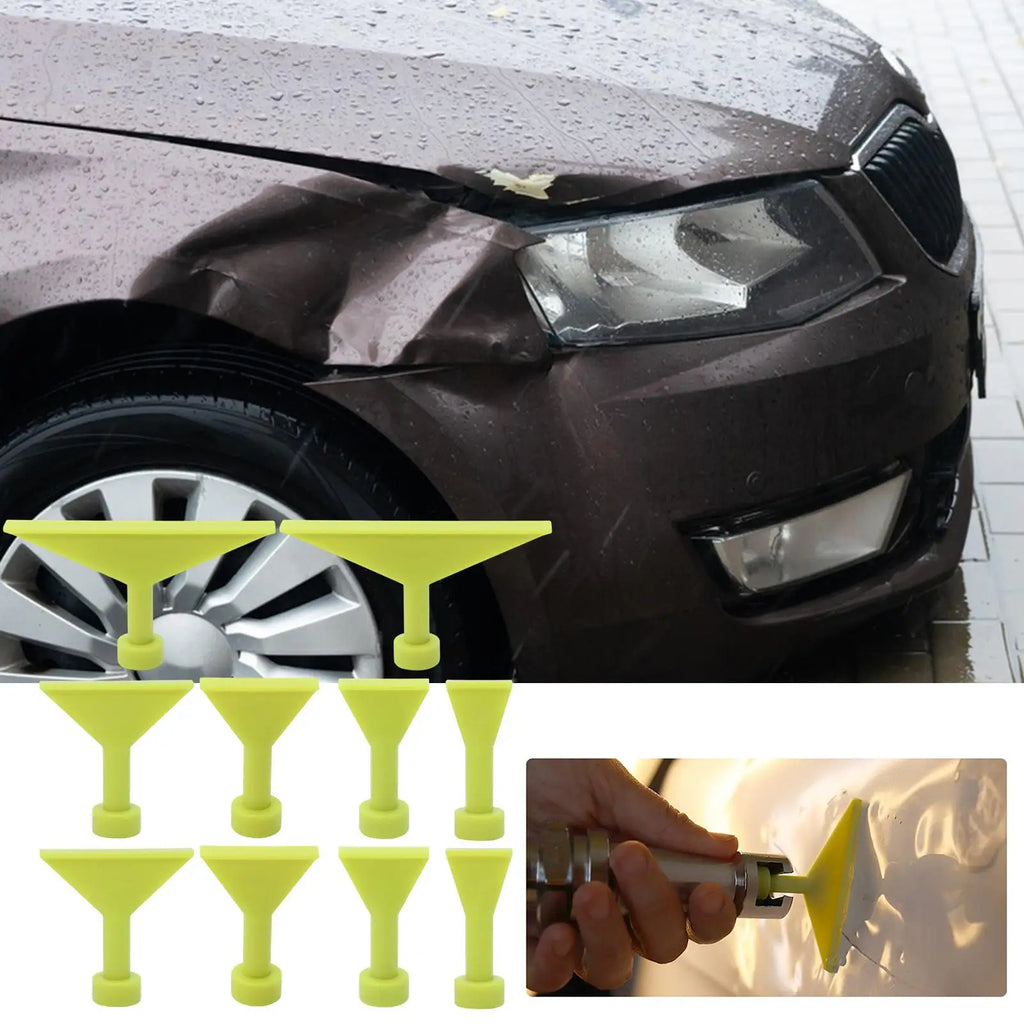1set Dent Removal Puller Tabs 10-pieces No Paint Dent Repair Glue Tabs Vehicle Body Repair Hailstone Damage Fixing Tools Qme