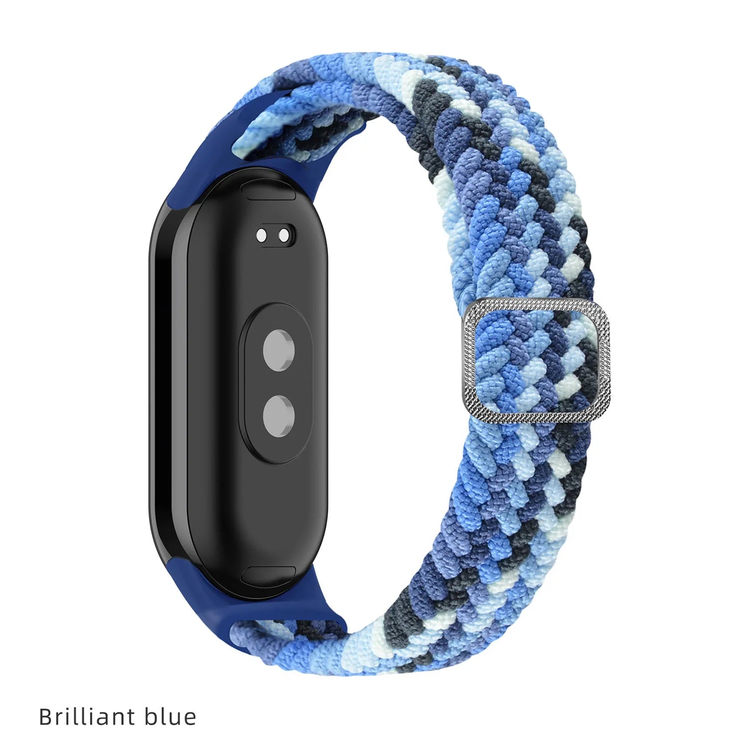 Elastic Nylon Adjustable Watchband for Xiaomi Mi Band 8 / NFC Replacement Bracelet Men Women Sport Strap Qme Colorful Blue
