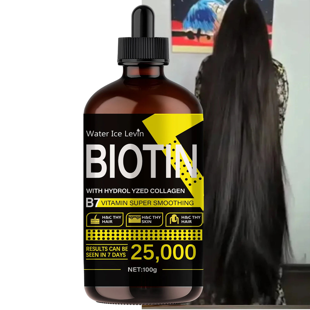 Biotin Hair Oil - Pure Liquid Vitamins for Hair Care, Adds Shine to Hair - Unisex Qme
