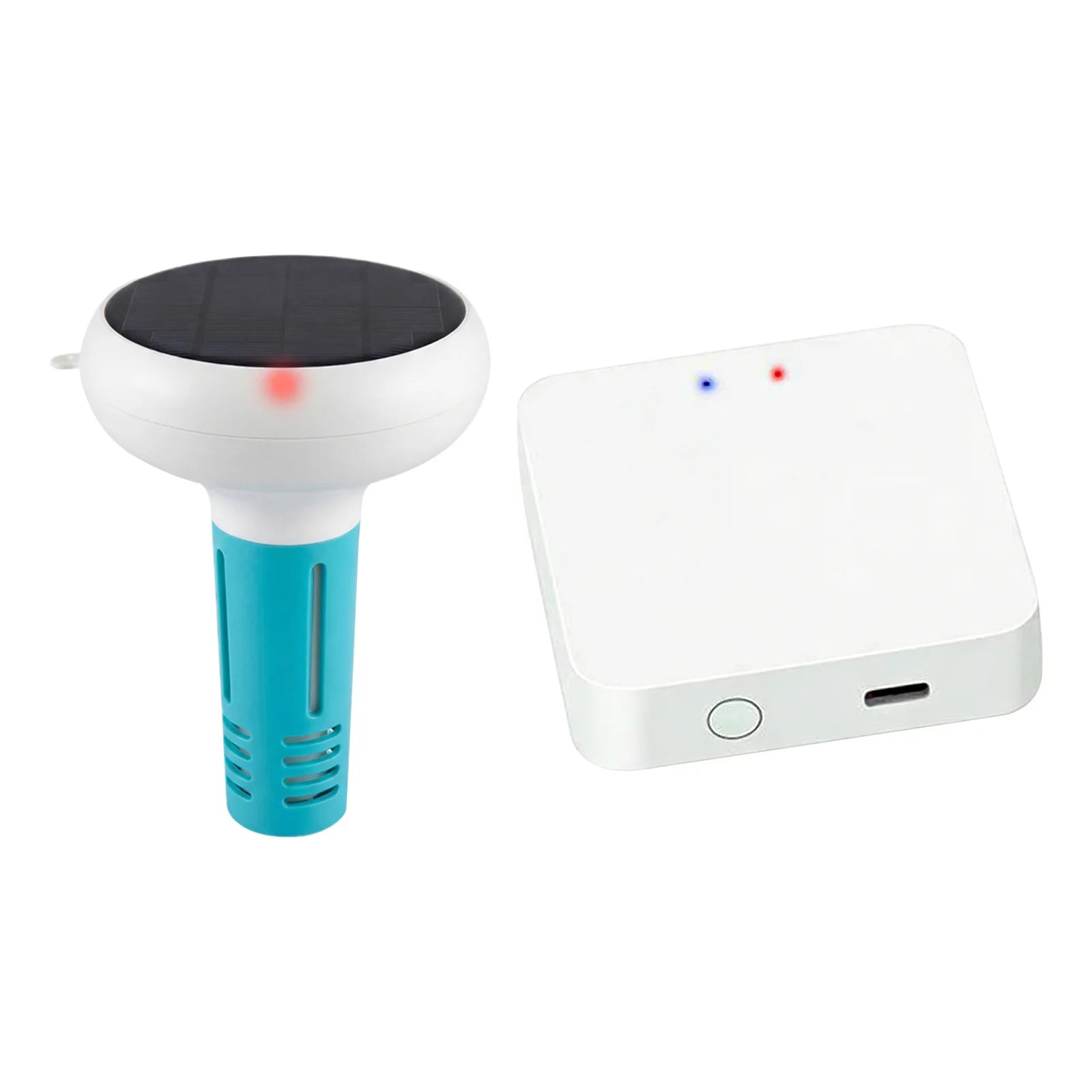 7-in-1 Digital Pool Water Tester Floating Wireless Water Quality Tester Temperature EC ORP for Pools Spas and Hydroponics Qme with Gateway