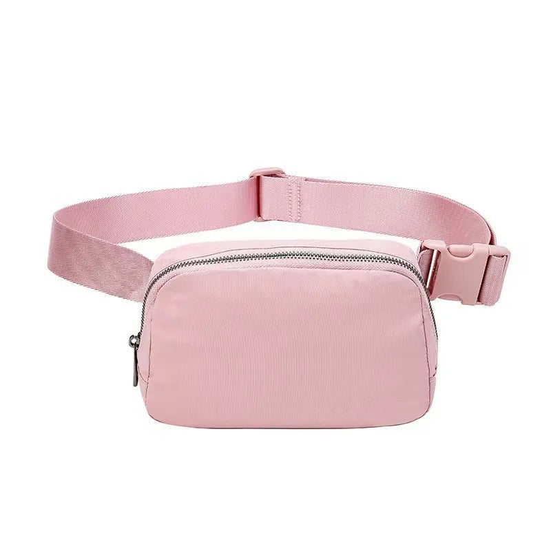 Waist Bag Running Sports Phone Holder Multifunctional Chest Qme pink color