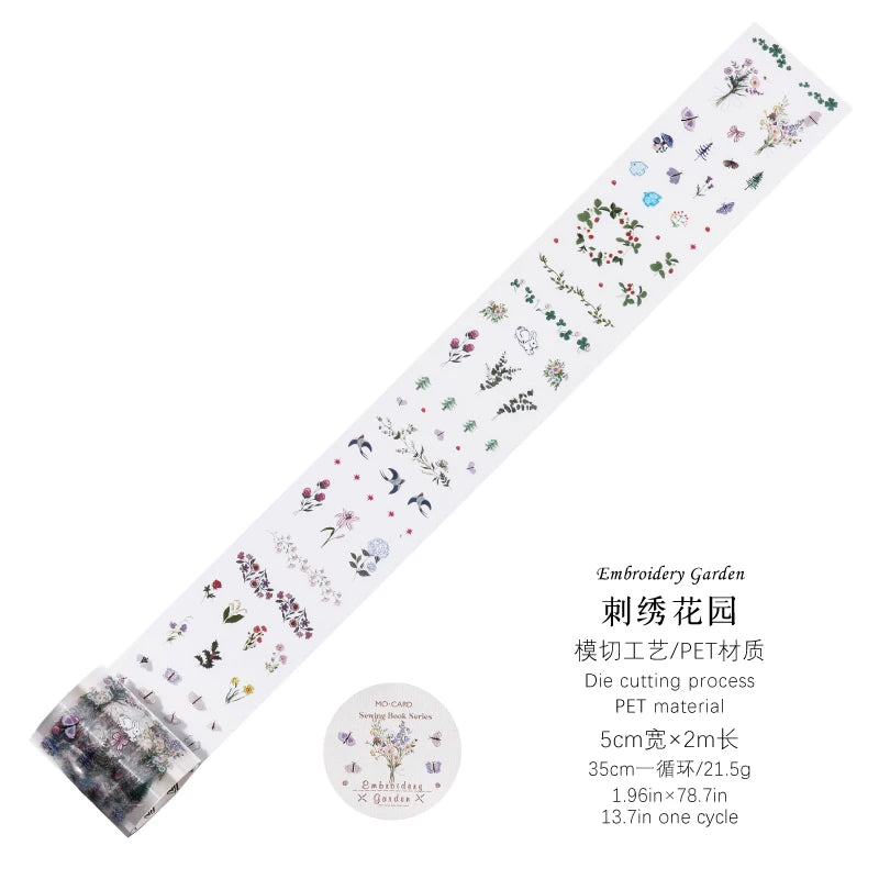 50mm*2m Aesthetic Stationery Stickers Washi Tapes Scrapbooking Supplies Japanese Cute korean stationery Journaling Masking tape Qme B2