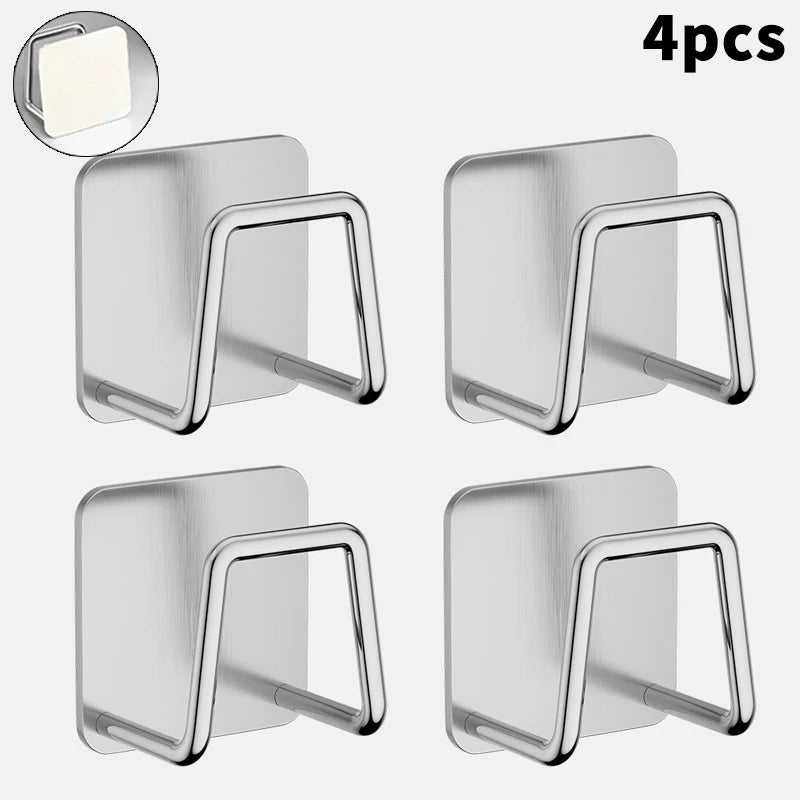 Stainless Steel Basin Hooks, No-drill Bathroom Basin Storage Rack, Suitable For Bathrooms, Homes, And Kitchens Qme A