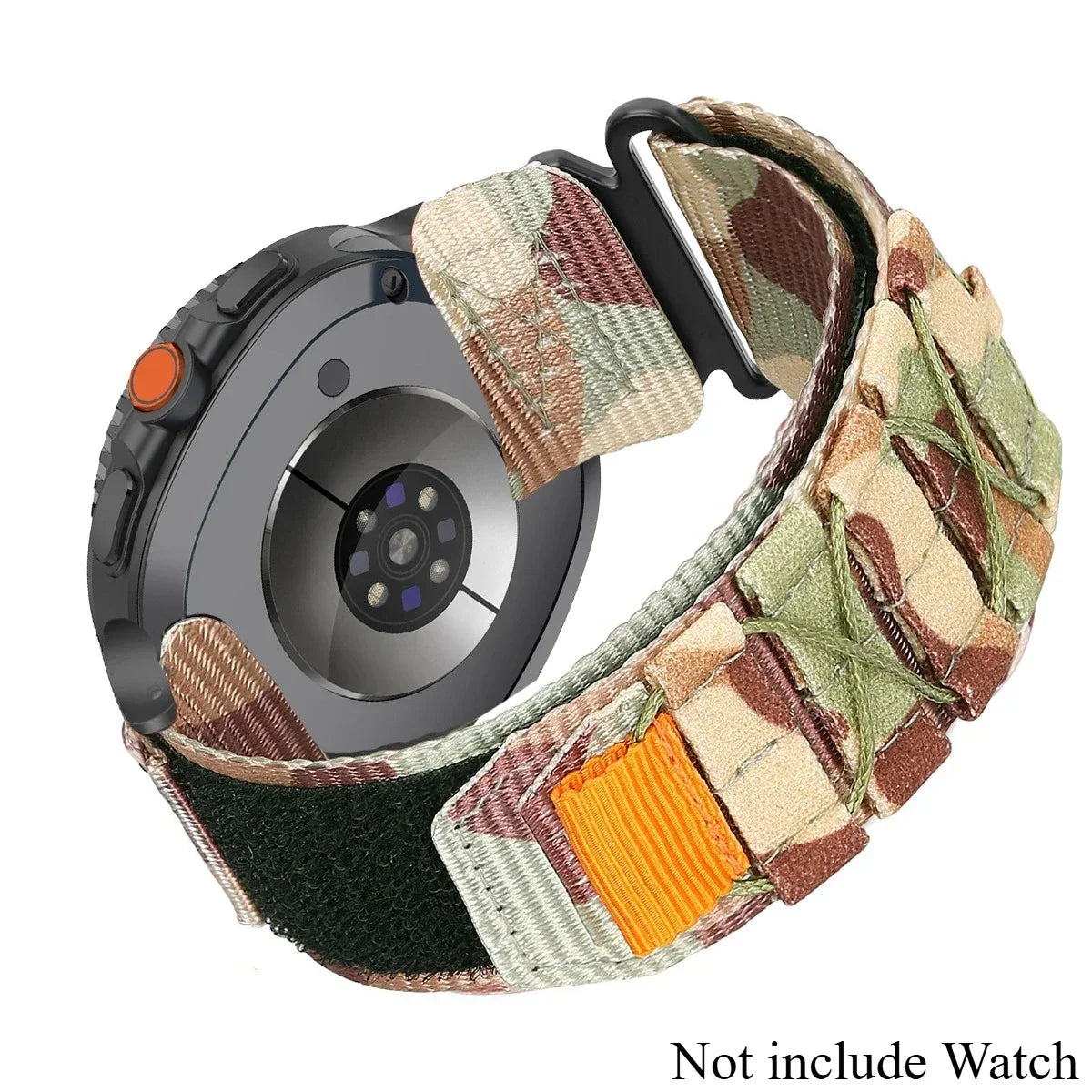 Nylon Strap for Samsung Galaxy Watch Ultra 2 No Gaps Quick Fit Band Sports Bracelet for Galaxy Watch 8 40 44/8classic Wristband Qme DesertMcB Galaxy Watch 8 44MM