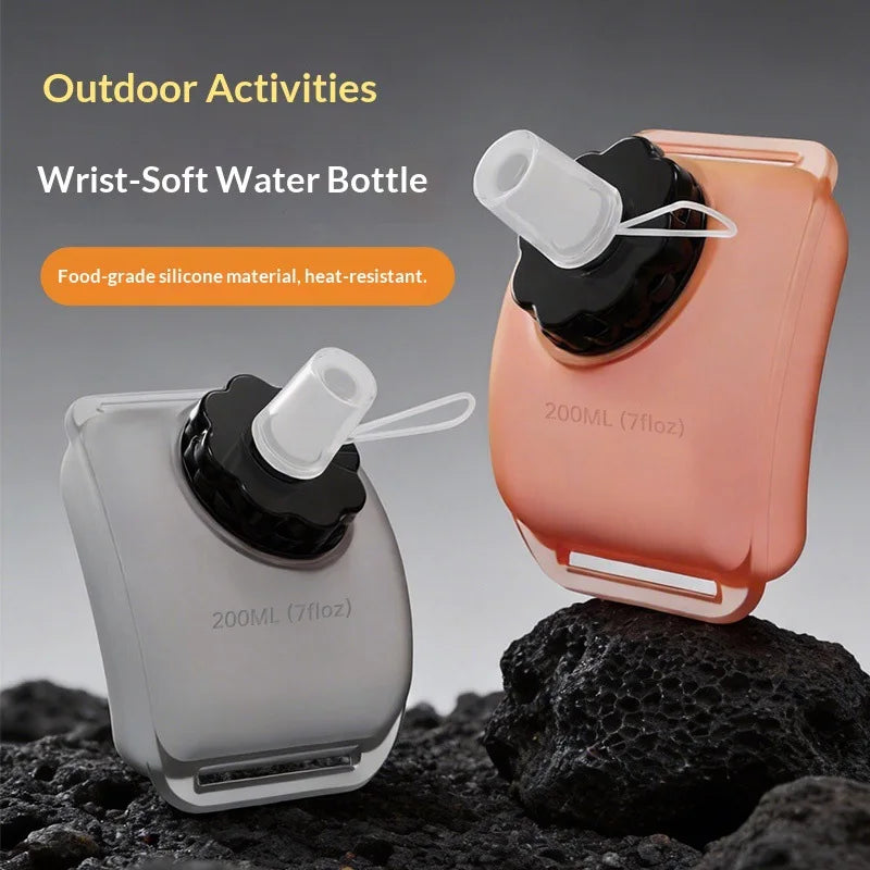 Hands-free Wrist Water Bottle Leak-proof Food Grade Silicone Cup Qme