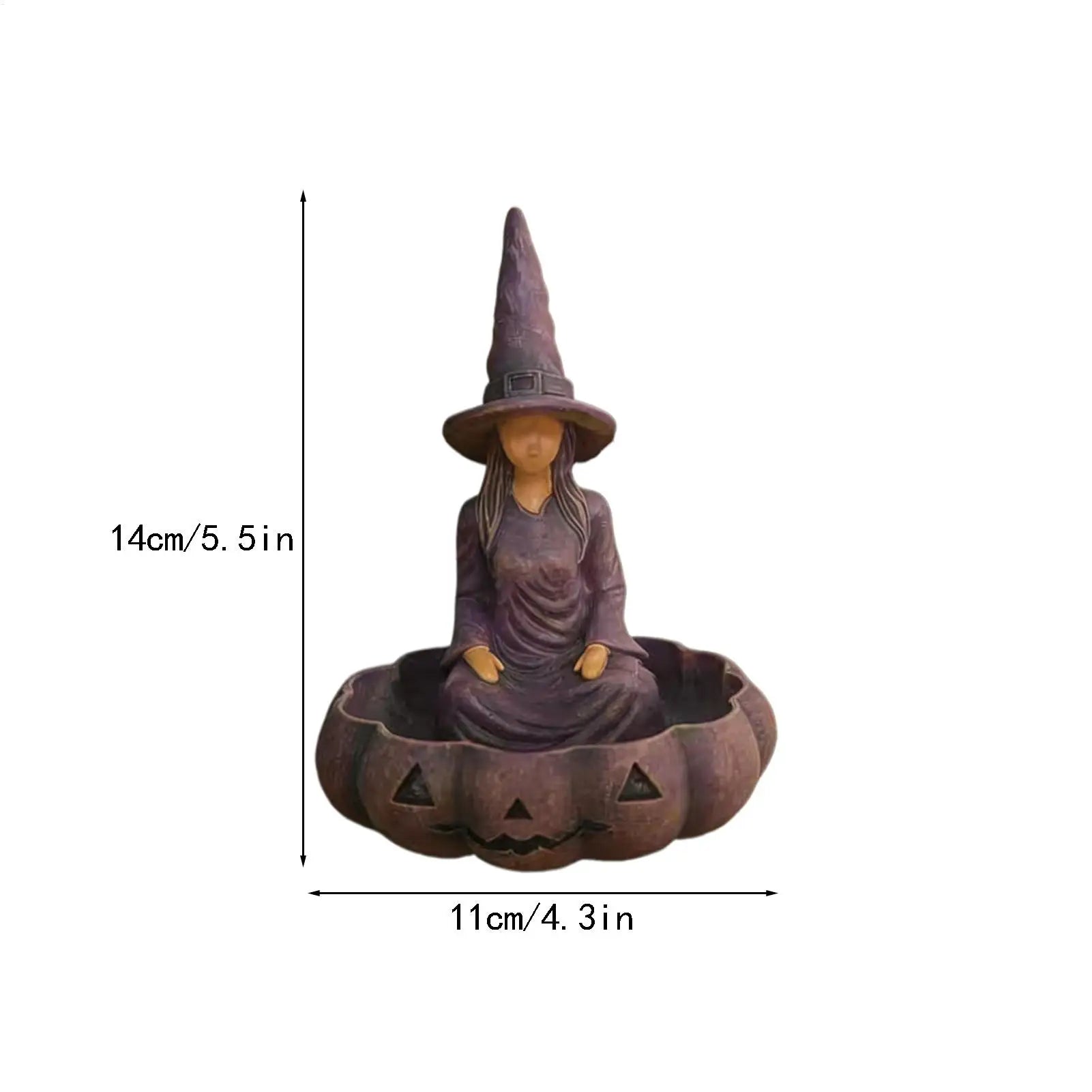 Halloween Candy Bowl Witch Pumpkin Seasonal Tabletop Decor Festive Qme