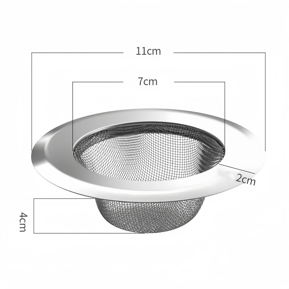 Stainless Steel Sink Filter Basin Drain Hole Hair Catcher Stopper Qme 11CM