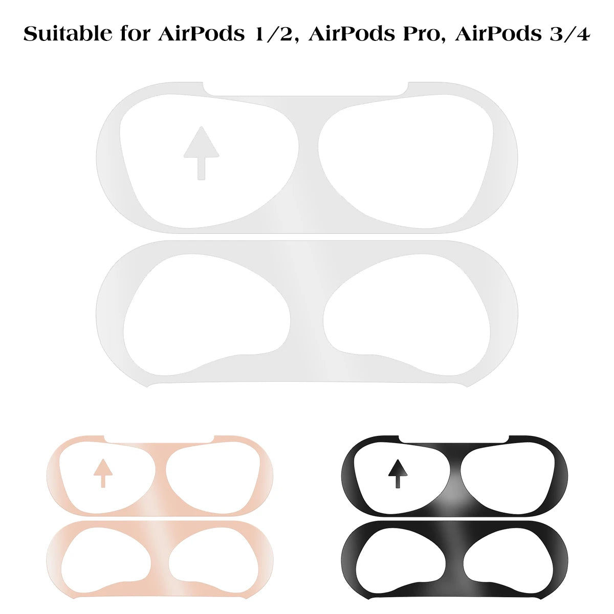Metal Dust Sticker Protective Case Packaging Compatible Airpods 2 1 Qme