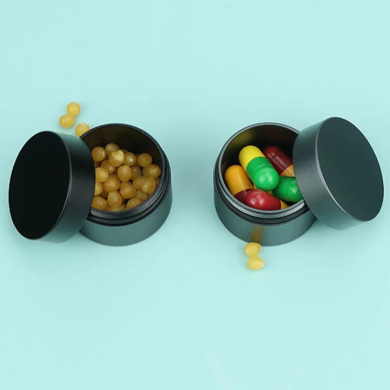 Mini Waterproof Stainless Steel Sealing Pill Box Outdoor EDC Survival Qme
