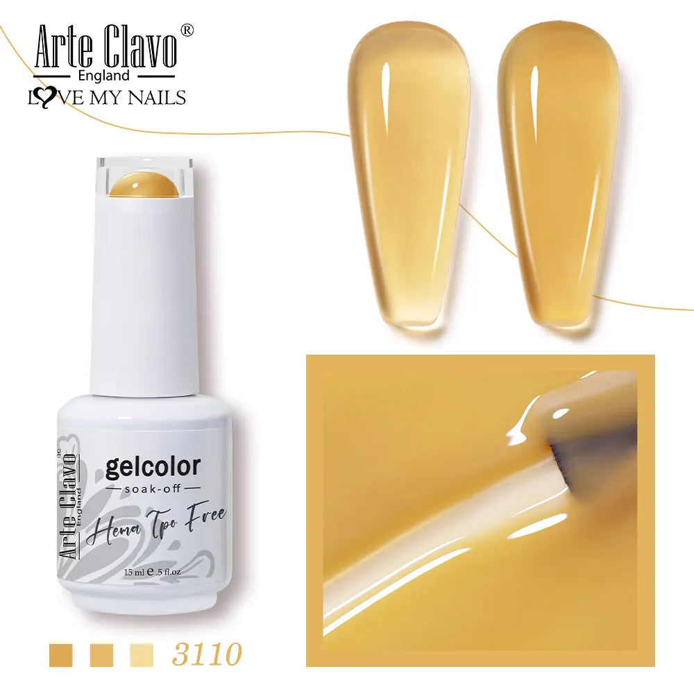 Arte Clavo Summer Nails Tip Candy Series Jelly Gel Nail Polish Blue