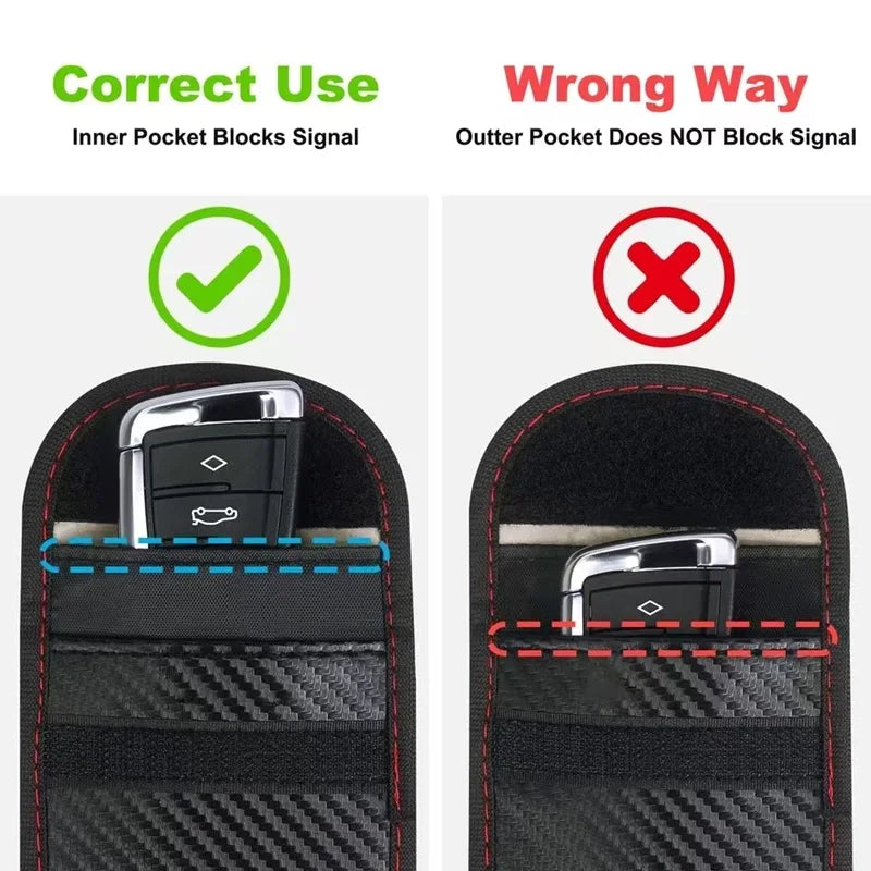 1Car Key Signal Shielding Box Faraday Cage Remote Control Package Keyless Rfid Shielding Package Car Accessories Qme