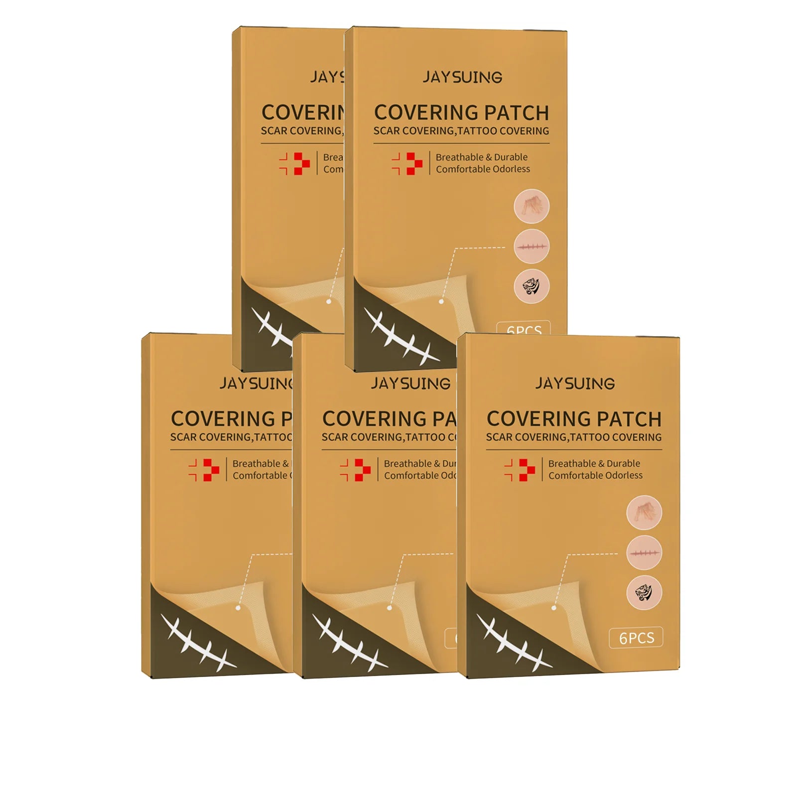 Invisible Concealer Patches Waterproof Full Cover Concealer Tattoo Scar Birthmark Natural Breathable Skin Flaw Hide Tapes 6PCS Qme 5 X 6pcs boxed