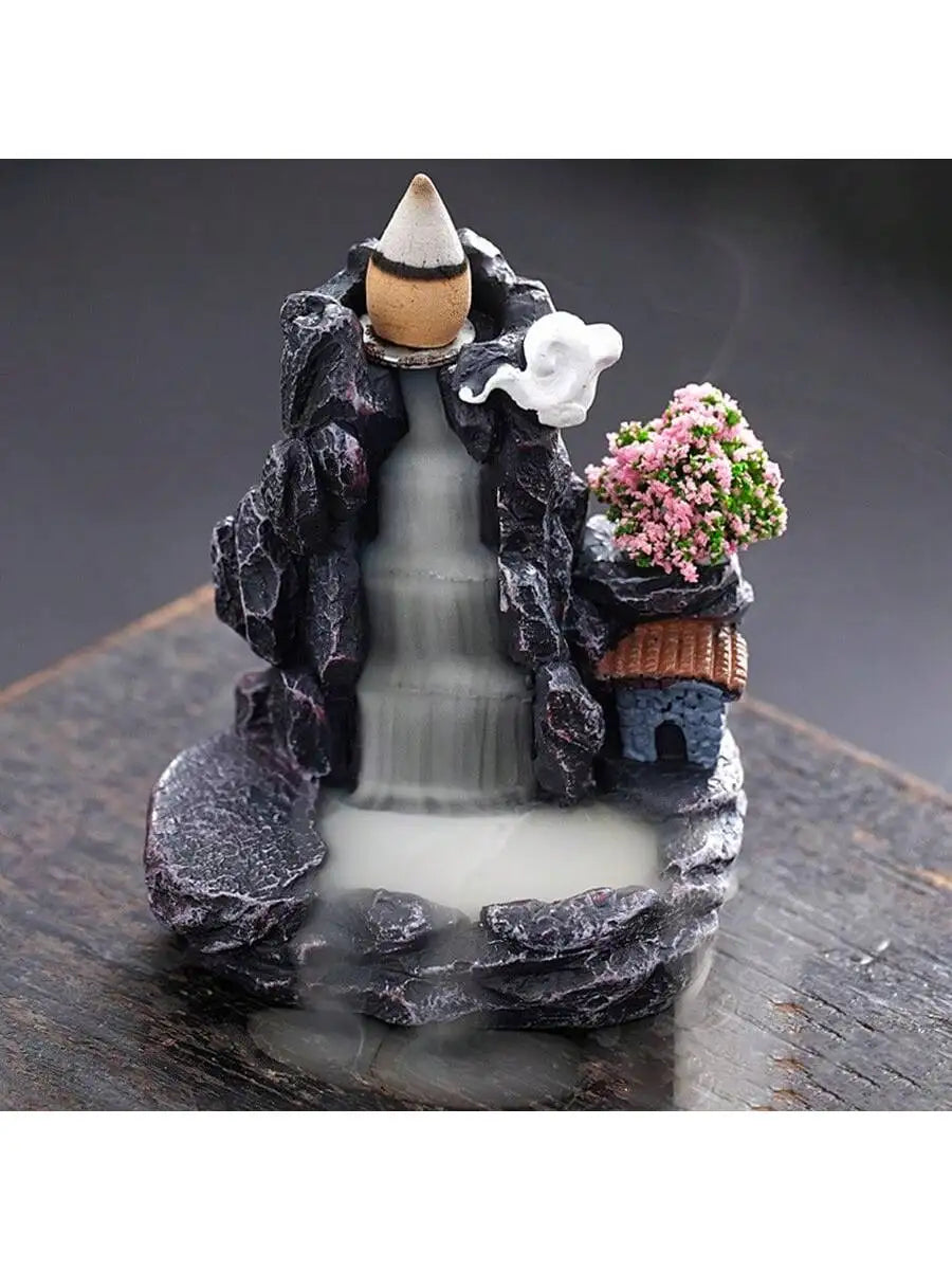 High-quality Resin Incense Burner Creative Viewing Smoke Reflux Home Qme