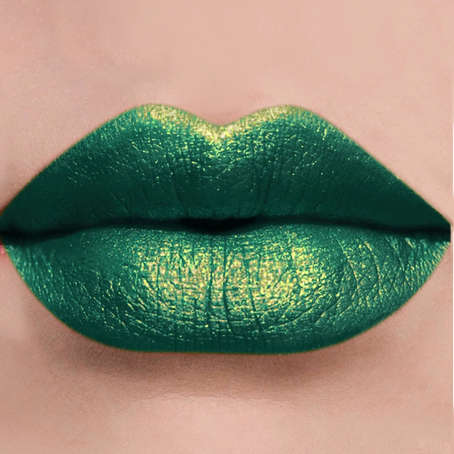 Glitter Metallic 14 Colors Lip Glaze Shiny Long Lasting Gloss Liquid Qme 10