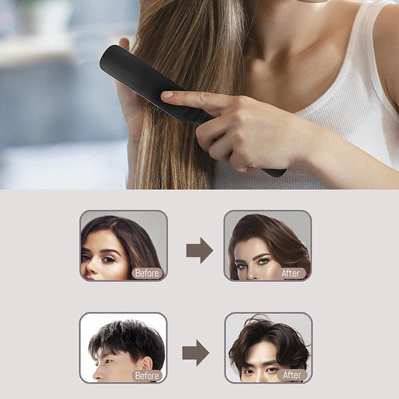 Foldable Hair Comb Boar Bristle Brush Curly Fluffy Head Massager Qme