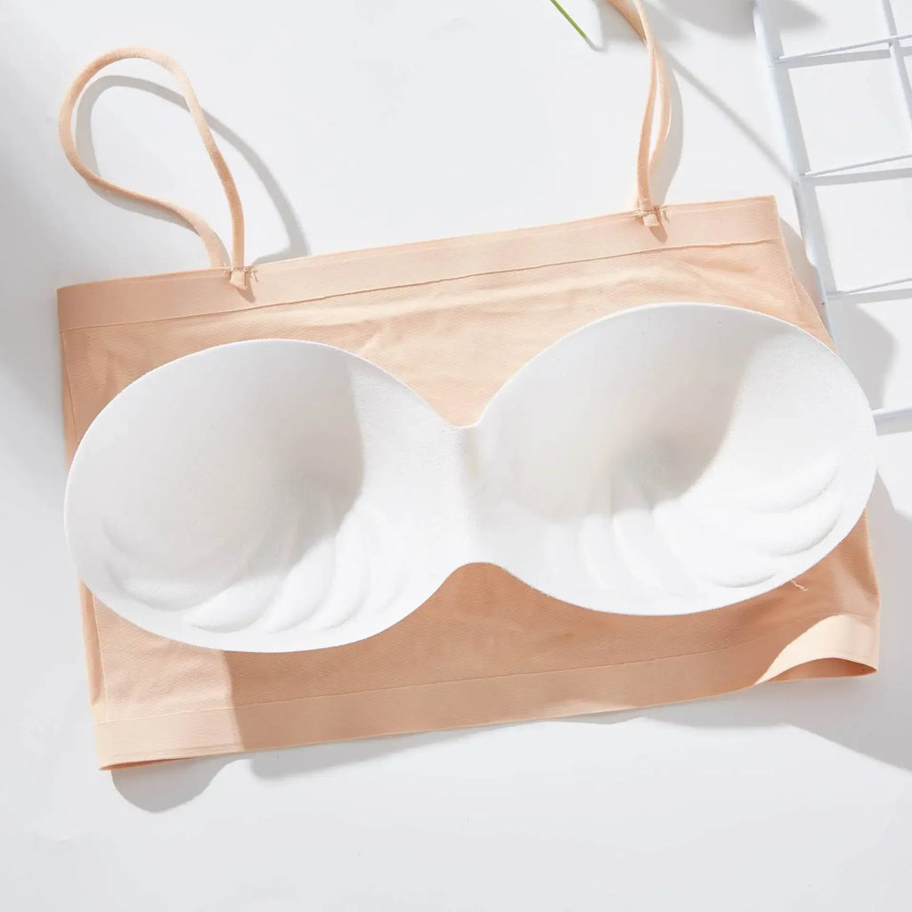 Comfortable Waist Beauty Back Wrap Chest Tube Top Girl No Steel Ring Camisole Bra Underwear New Female Simple Beauty Back Qme