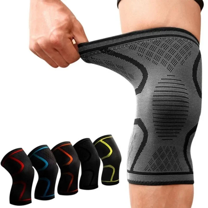1pair Nylon Elastic Sports Knee Pads Breathable Knee Support Brace Running Fitness Hiking Cycling Leg Protector Size: XL Qme