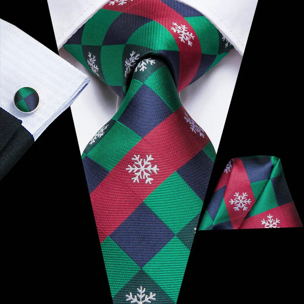 Dark Green Paisley Plaid Tie Men Groom Wedding Sage Mint Necktie