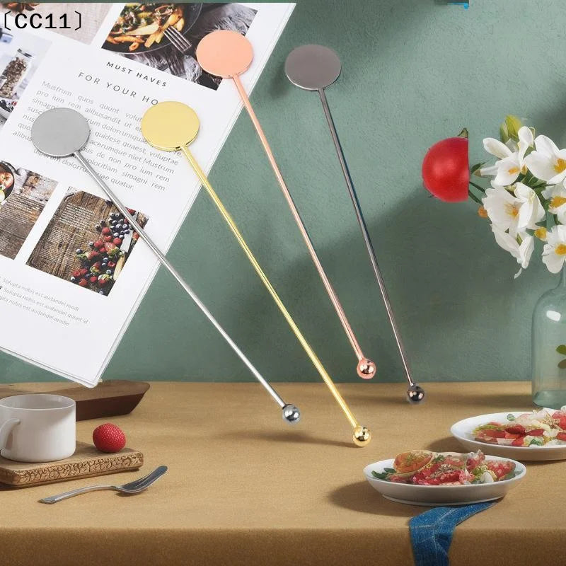 High-grade 304 Stainless Steel Stirring Sticks Elegant Swizzle Rods Qme