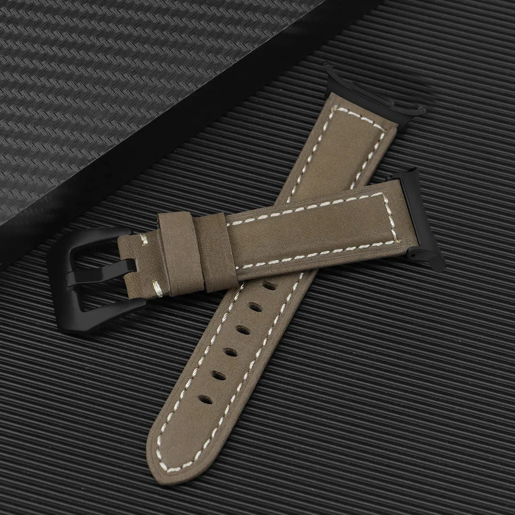 No Gaps Leather Strap for Samsung Galaxy Watch 7 Ultra 47mm Bracelet Wristband for Galaxy Watch Ultra Band Replacement Correa Qme