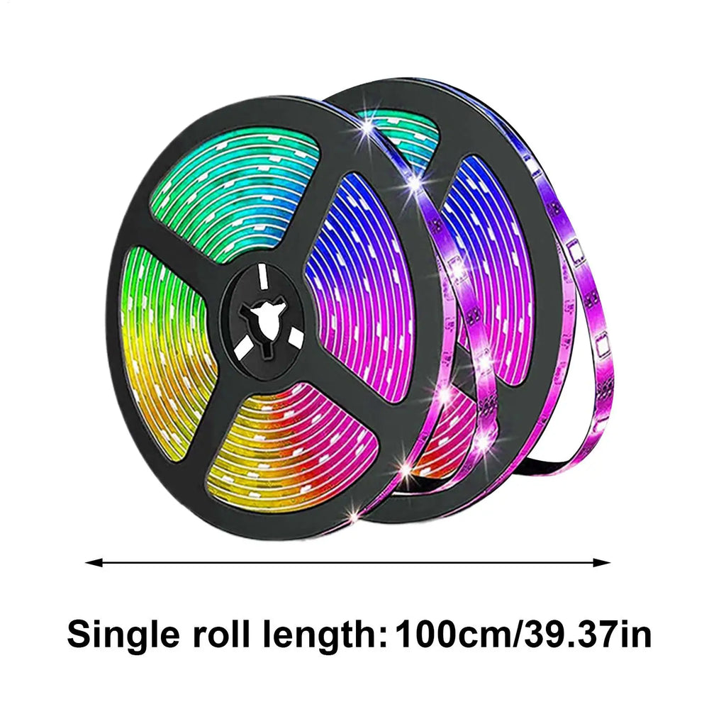 LED Lights Strip Changing 12V Music Syncing Remote Control Adhesive Qme