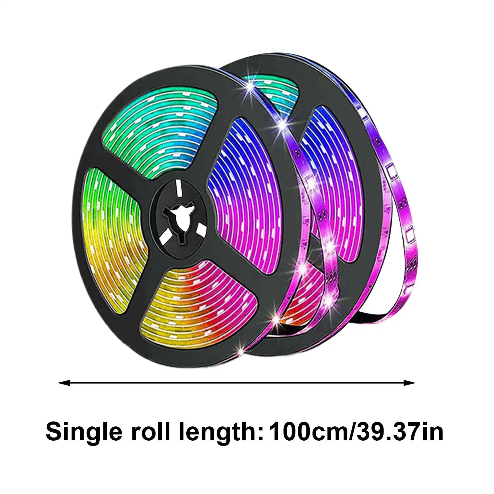 LED Lights Strip Changing 12V Music Syncing Remote Control Adhesive Qme