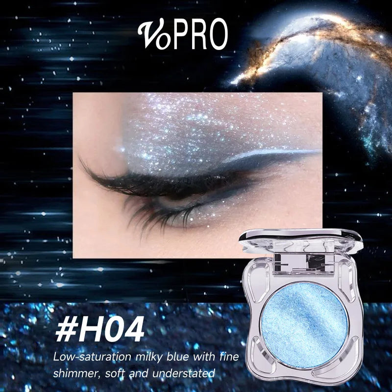 Monochrome Eye Shadow Palette - Sparkly Eye Glitter Makeup, Matte & Shimmer, Long-Lasting, Waterproof, Smudge-Free, High-Pigment Qme H04