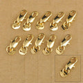 10Pcs 18KGF Stamp Tag Yellow Gold Color Lobster Clasp Connecter for DIY Jewelry Necklace Bracelet Making Jewelry Findings Qme Default Title