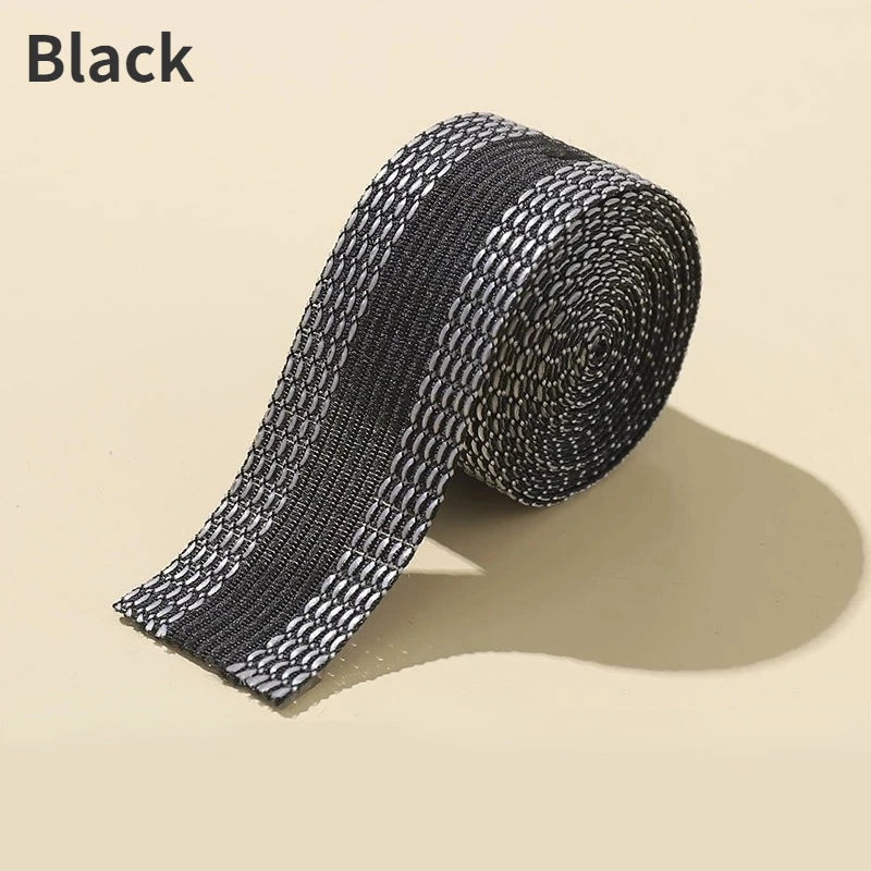 2M-5M Self-Adhesive Pants Paste Iron on Pants Edge Shorten Self-Adhesive Pants Mouth Repair Paste Hem Tape for Jeans Trousers Qme Black 5M