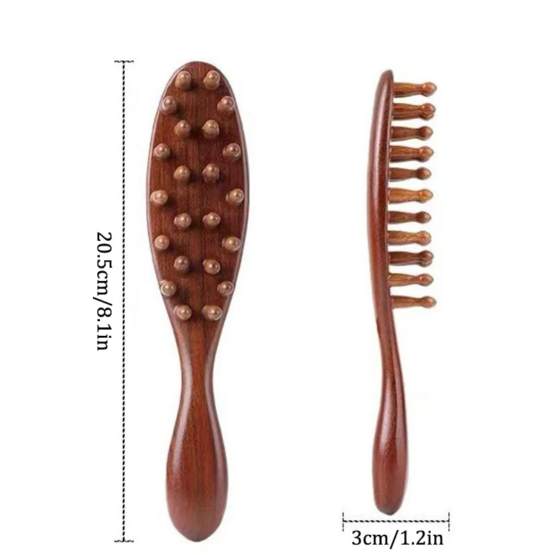 Natural Sandalwood Hair Combs Anti-static Wooden Comb Massager Tooth