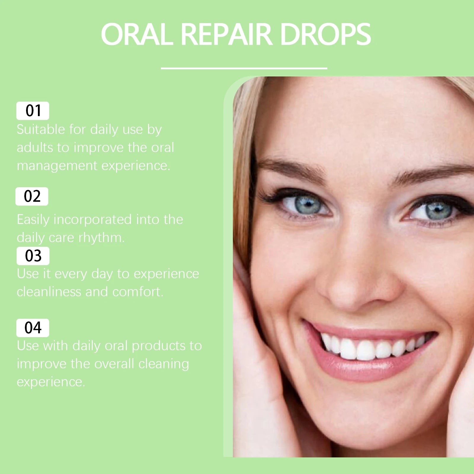 Bad Breath Treatment Drops Remove Dental Plaque Stains Relieve Gum Pain Swelling Protect Enamel Cleaning Teeth Whitening Liquid Qme