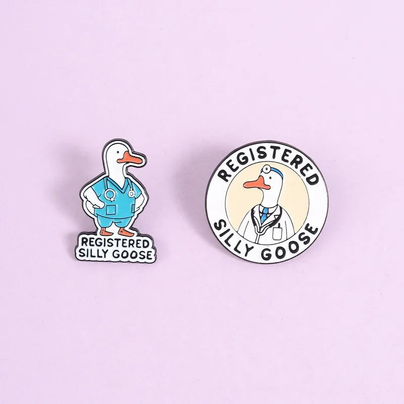 Cute Cartoon Duck Doctor Enamel Pin Lovely Animal Medical Theme Metal For Backpack Clothing Decor Collection Holiday Small Gifts Qme