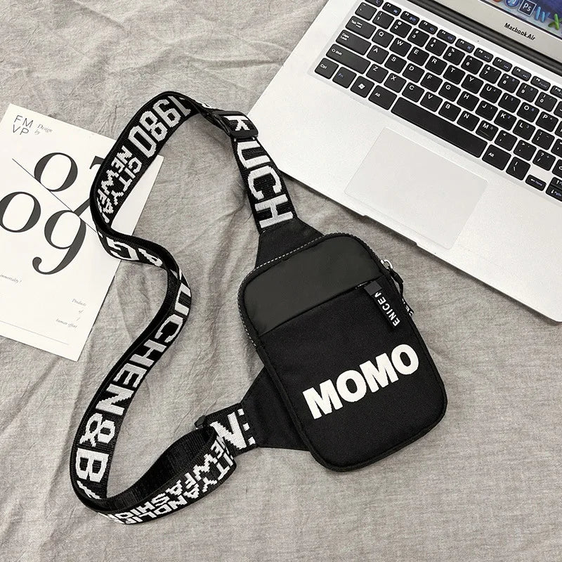 Trendy Couple's Chest Bags Hip-hop Graphic Print Crossbody Men Women Qme momo