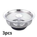 1/3/5pcs Kitchen Sink Stainless Steel Mesh Filter Vegetable Washing Residue Strainer Sink Hole Drain Waste Catcher Basket Tool Qme filter screen 3pcs