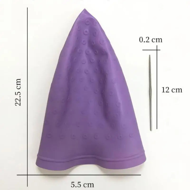 Pink Professional Silicone Hair Coloring Cap Hook Needle Durable Qme