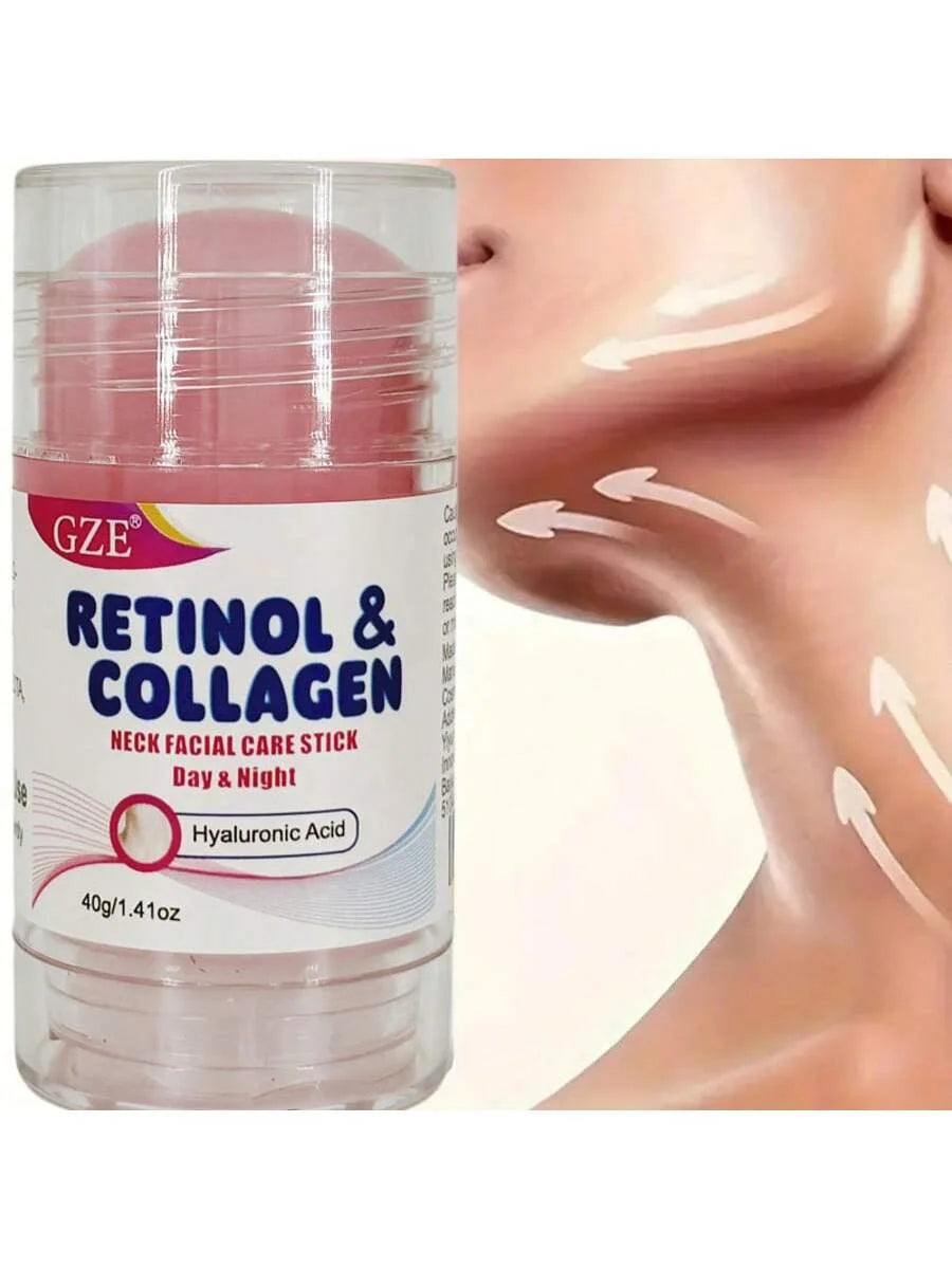GZE Retinol & Collagen Neck Stick: Facial Moisturizer with Retinol & Collagen Complex, Day & Night Cream - Hydrating Face Cream Qme