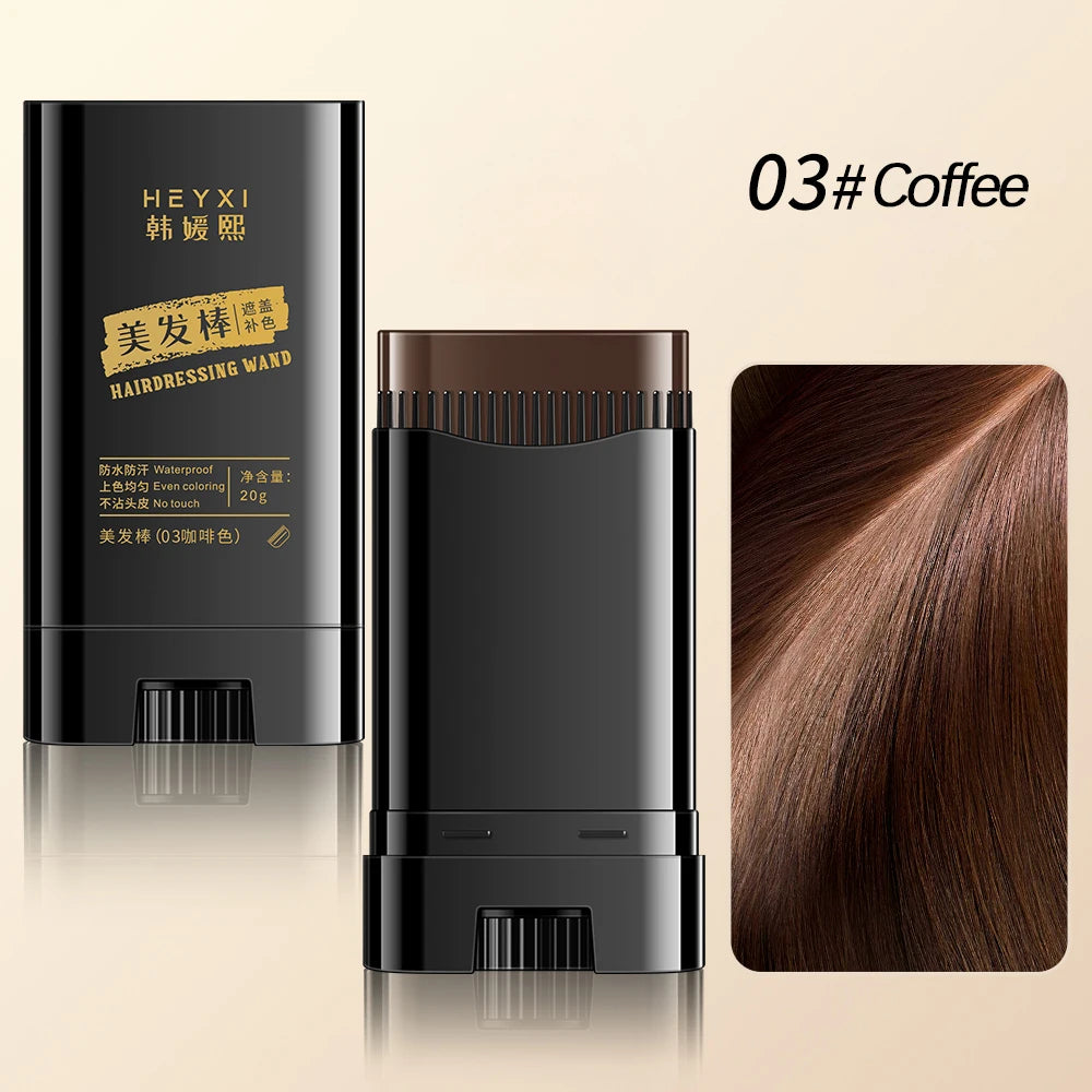 Waterproof Hair Dye Stick Quickly Covers Gray Natural Appearance Qme 03 Coffee