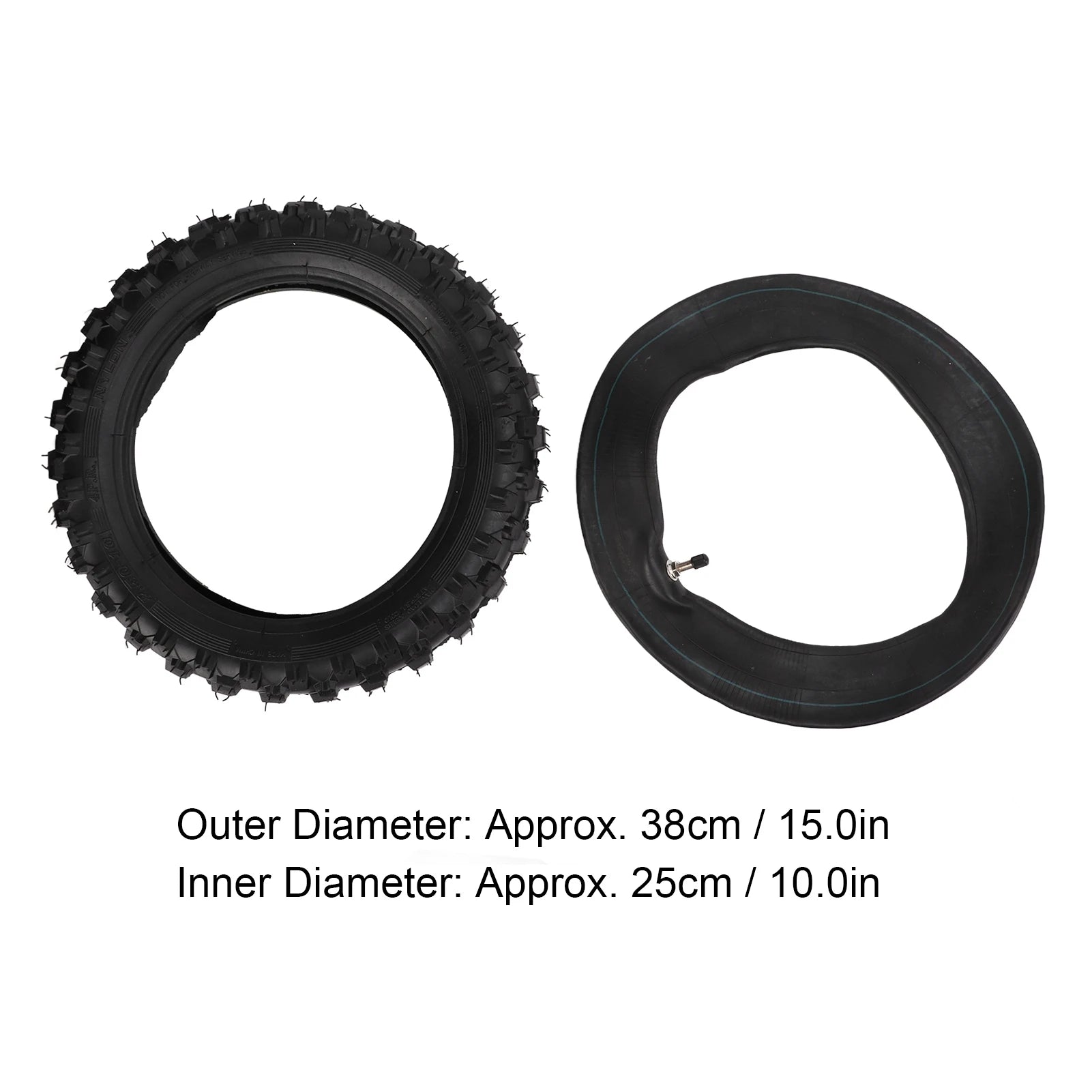 Tire and Inner Tube Replacement 2.50‑10 Inch Tire and Inner Tube for DIY Modification Replacement for CRF50 Dirt Bike Qme