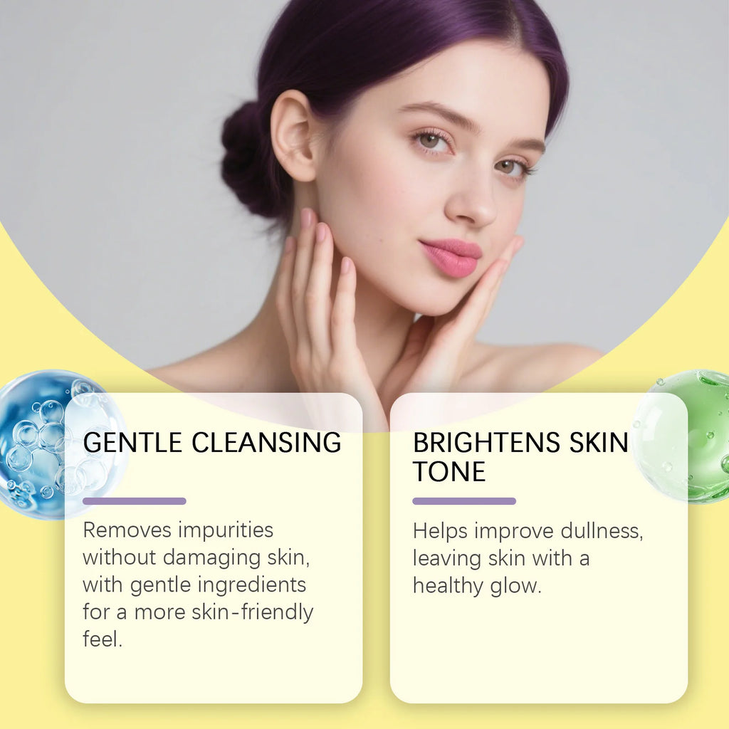 Turmeric Vitamin C Facial Cleanser Cleansing Refreshing Moisturizing for Soft Smooth Skin Purifying Brightening Facial Cleanser Qme