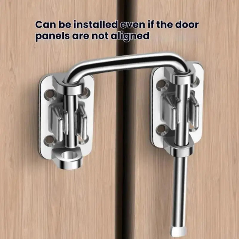 Stainless Steel 90 180 Door Latch Punch-free Buckle Anti-theft Spring Qme