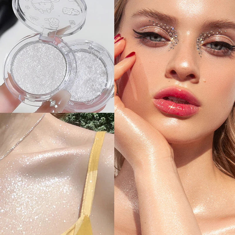 Highlight Face Brightening Palette Natural Luster Pearlescent Qme