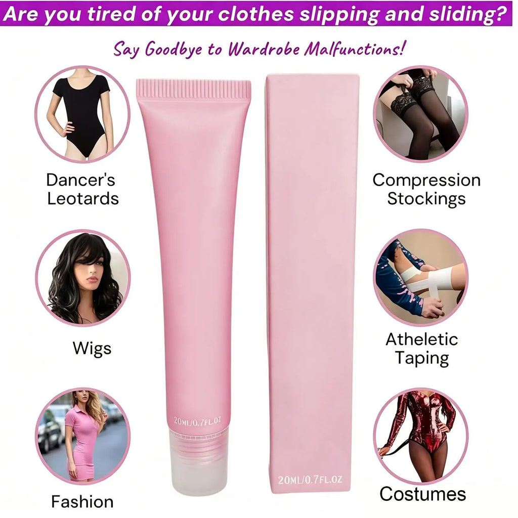 Body Adhesive for Clothing Fast Drying Fabric-Safe 20ml Sweat Proof Washable Clothes Glue for Skin for Work Daily Commuting Qme