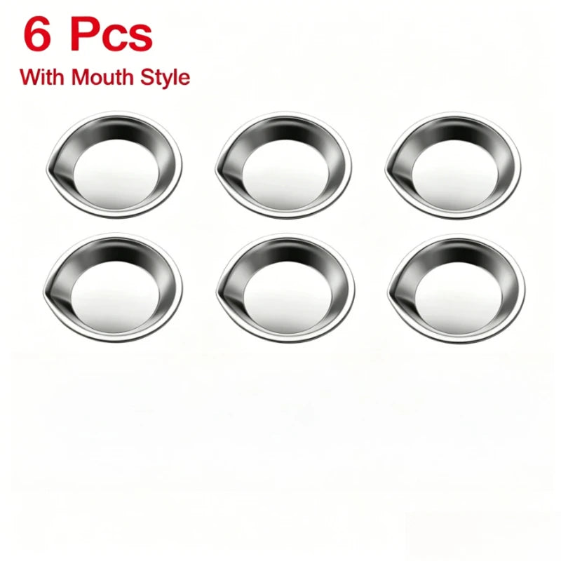 6/12Pcs Makeup Palette Stainless Steel Small Round Paint Tray Artist Watercolours Paint Mixing Palette Tray For Artist Qme 6pcs