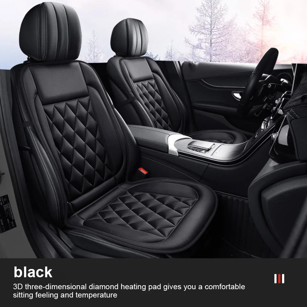 Heated Car Seat Cushion 12V Heating Electric Car Seat Cushion 2 Gear Adjustable Breathable Auto Interior Accessories Qme