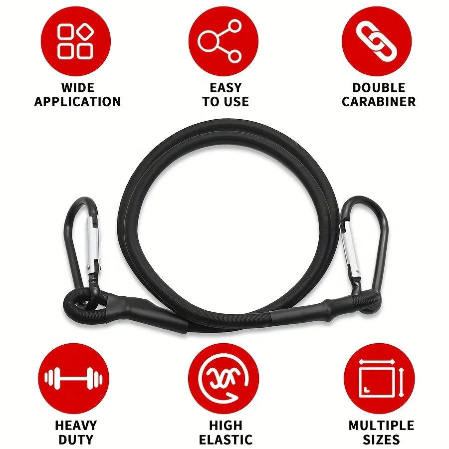Elastic Ropes with Hooks 30/60/90/120/150cm Stretch Elastic Ropes 8mm Bungee Cords with Hooks Lightweight Bikes Tie Car Luggage Qme