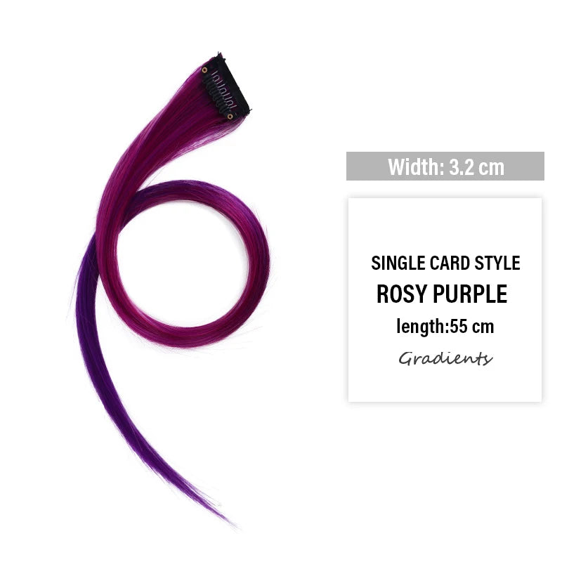 Colored Clip-in Hair Extensions High-temp Matte Fiber Seamless