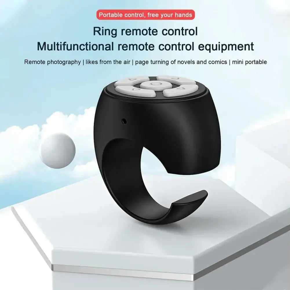 Wireless Bluetooth Remote Control, Video Scrolling Ring Page Turner Bluetooth Ring Scroller, Rechargeable Scrolling Rings Qme