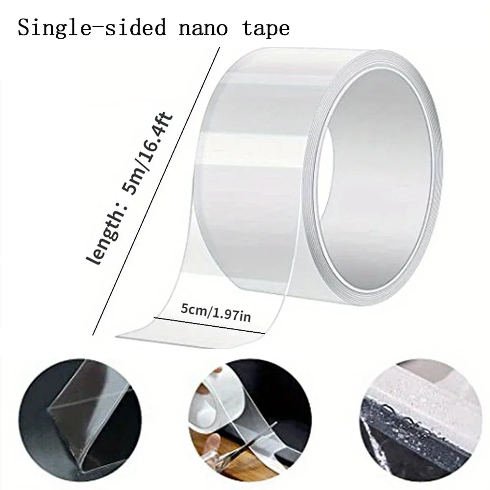 Multi-Surface Waterproof Nano Sealing Tape - Stain-Resistant & Easy to Apply, for Gaps Sealing in Home, Restaurant, Kitchen Pool Qme